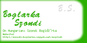 boglarka szondi business card